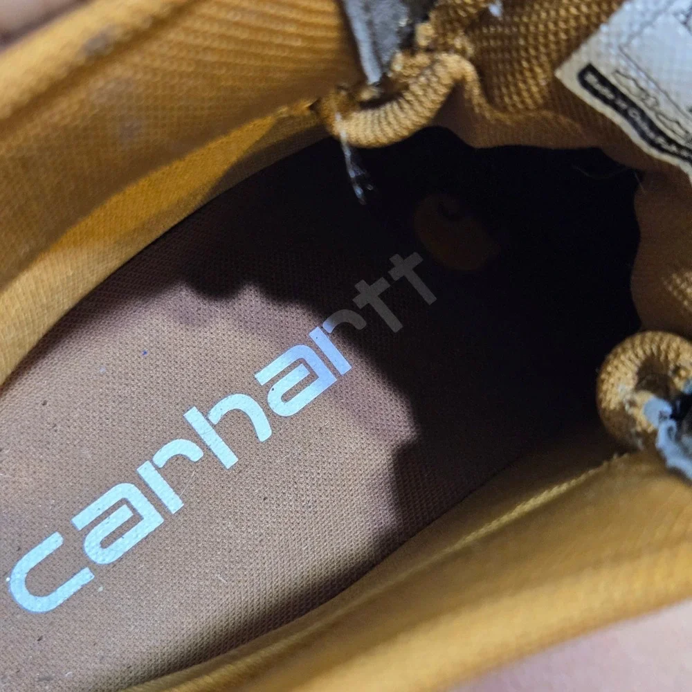 Carhartt Wedge Sole Boot Mens 10.5 Brown Waterproof Moc Toe Work CMW6295